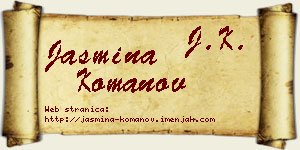 Jasmina Komanov vizit kartica